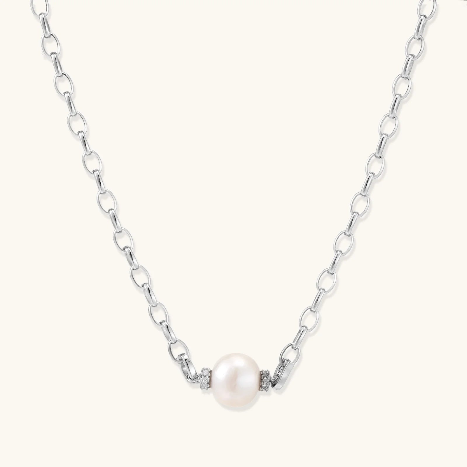 Luna Pearl Chain Necklace-0