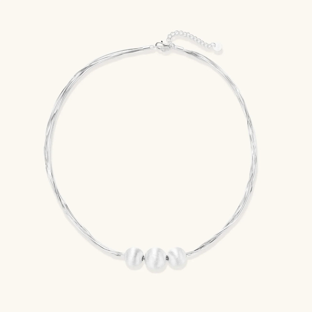 Silver Strand Layers Necklace-2