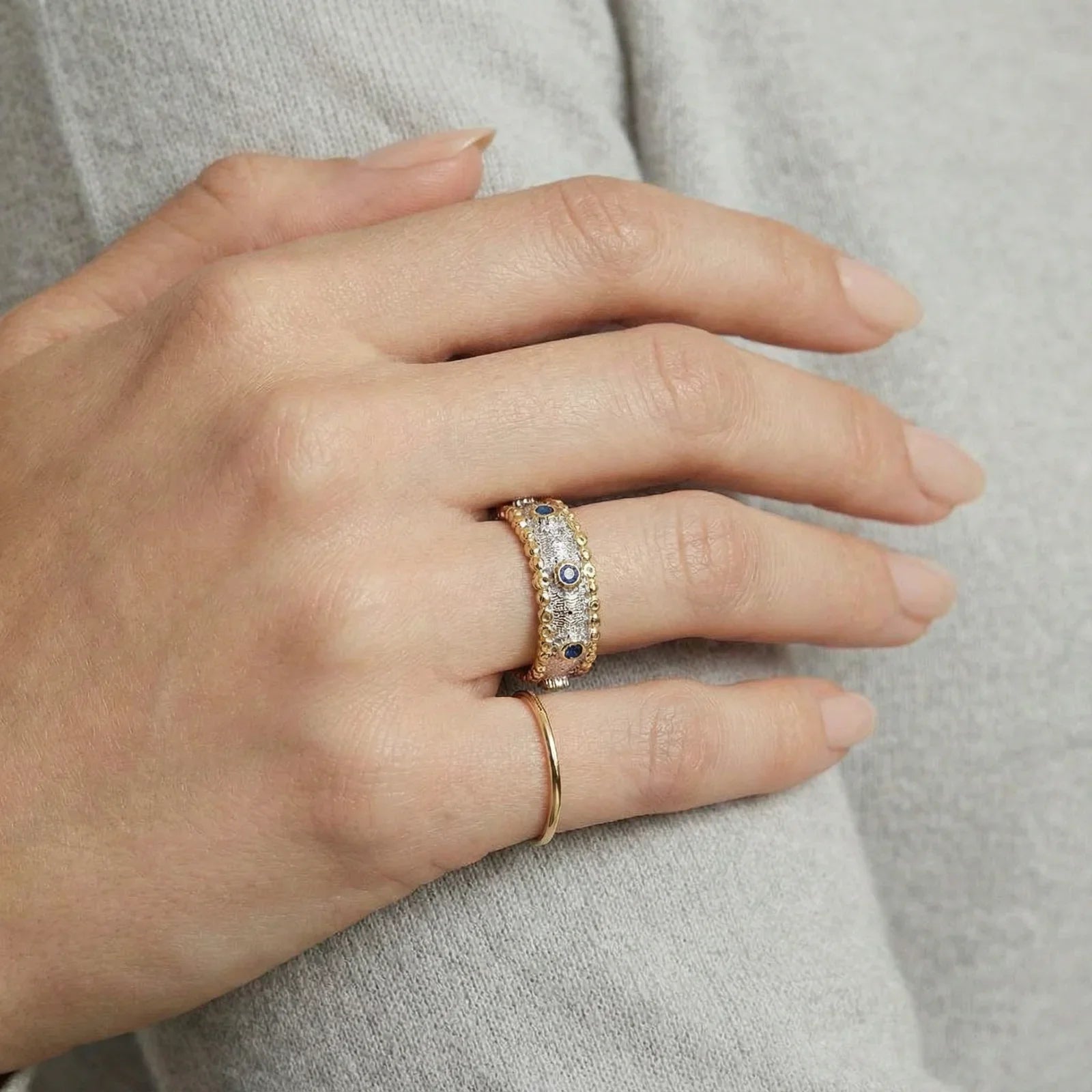 Azure Dreams Band Ring-2